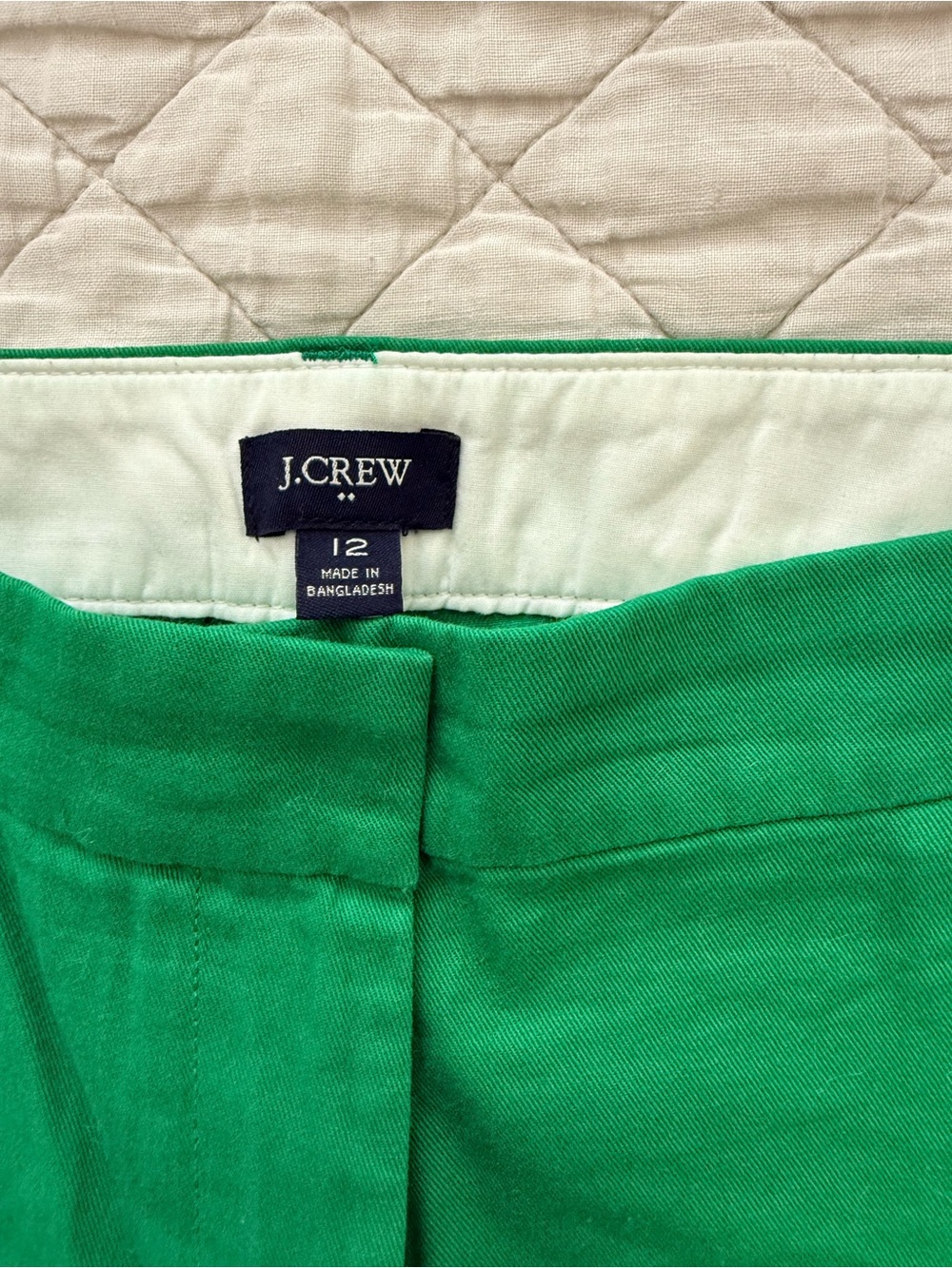 J. Crew Emerald Green Cotton Chino Bermuda Shorts - Picture 2 of 3